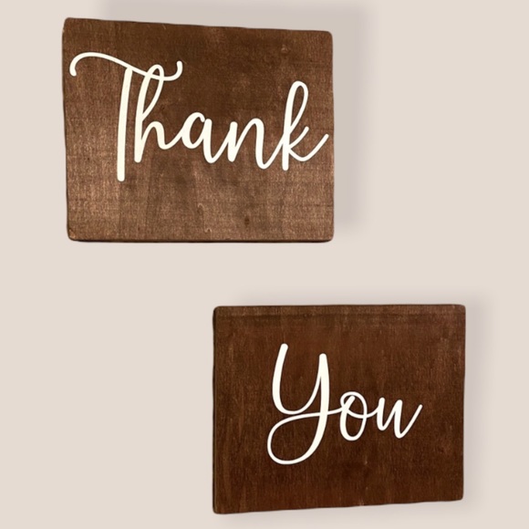 Other - Wooden Thank You Signs